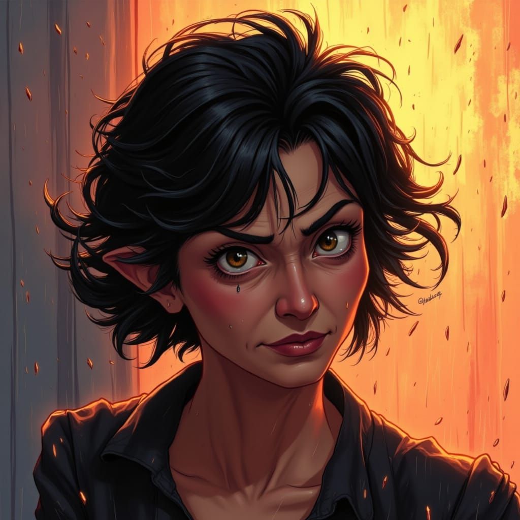 Enigmatic Woman in Soft Focus