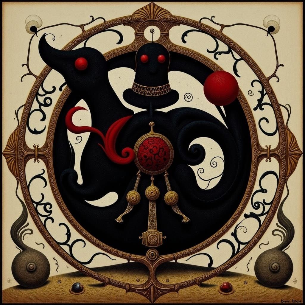 Dark Medieval Scene with a Cicada's Haunting Melody