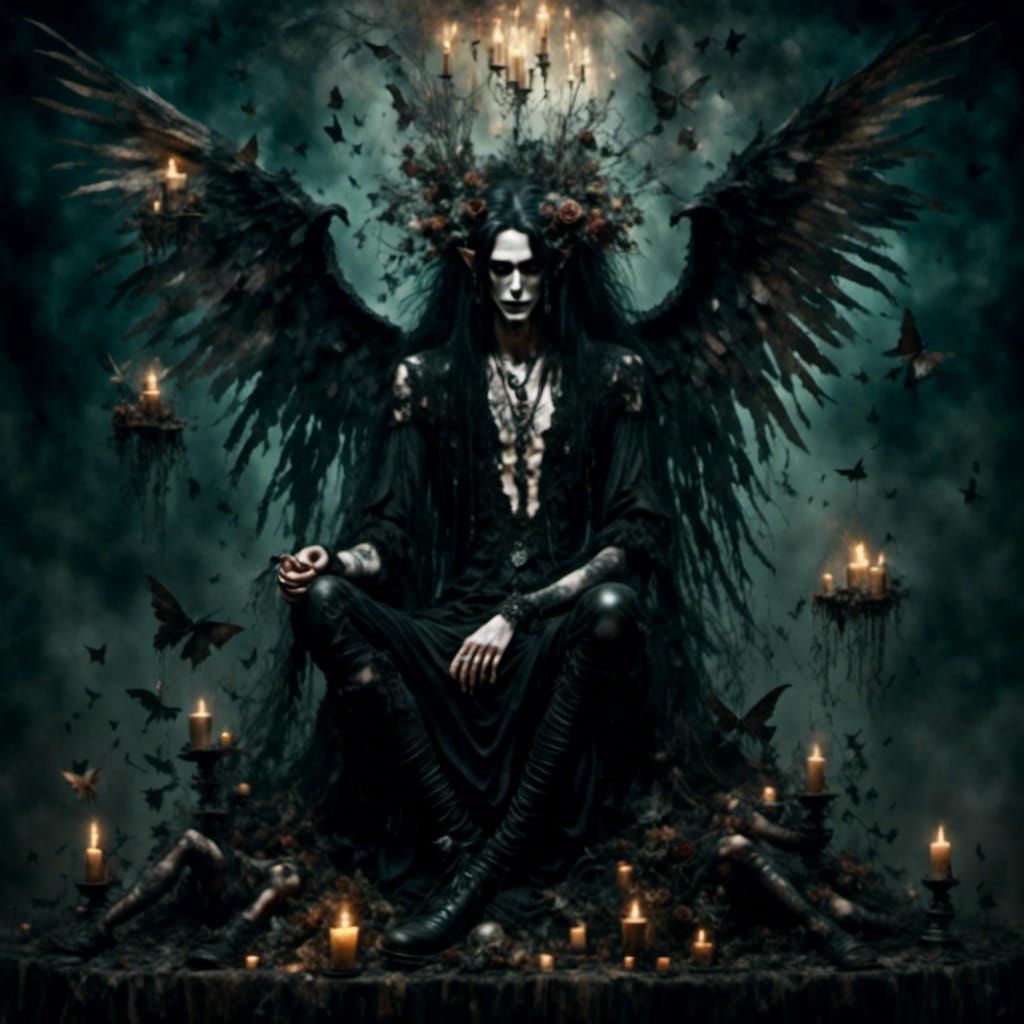 Brian Froud Style Angel on Rotting Flesh