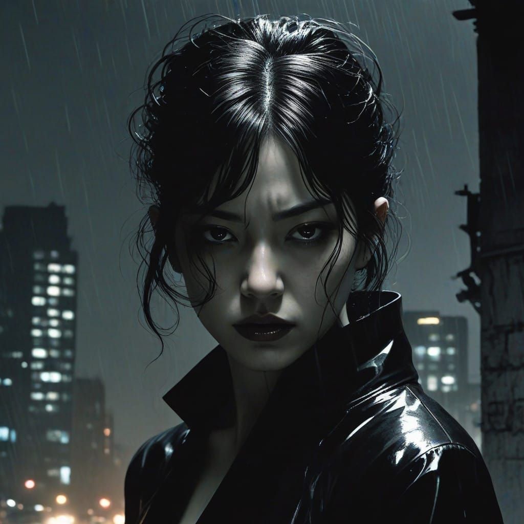 Cyberpunk GyeongSeong Monster, Lost in Dark Cityscape