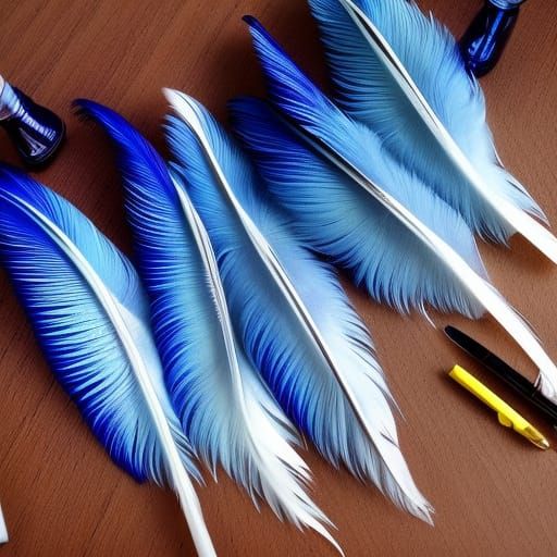 Fantasy Quill Pen in Digital Matte Painting Style