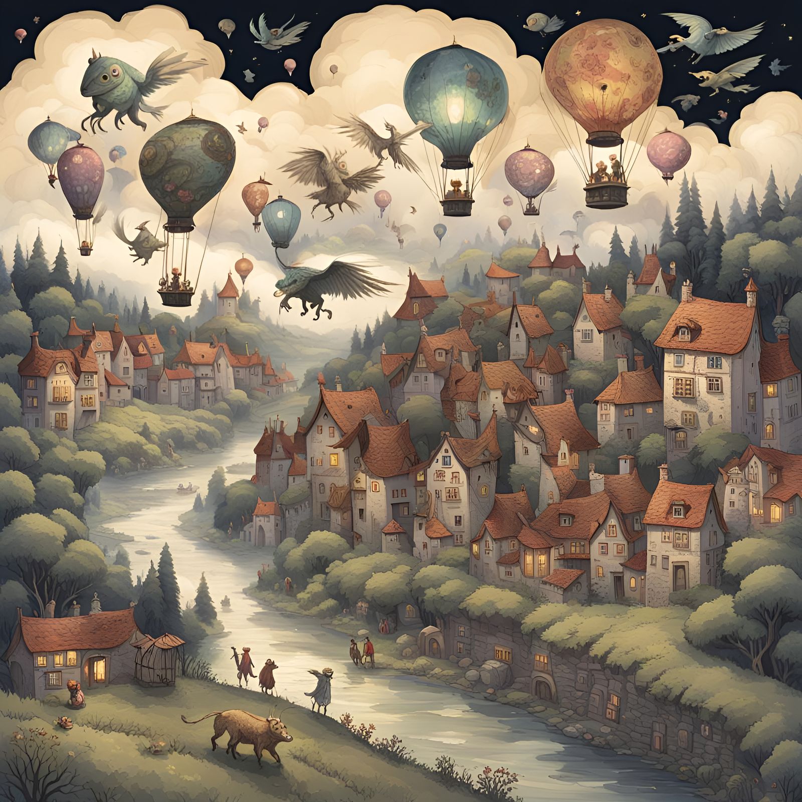 Fantastical Creatures Bring Magic to Enchanted Village