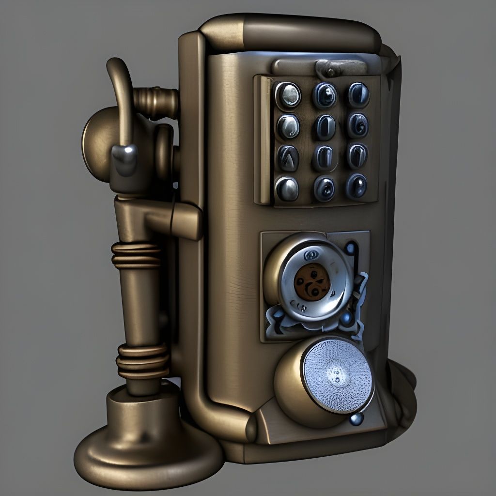 Steampunk Wall Telephone Concept Art