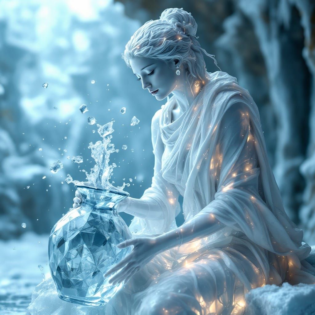 Aquarius Goddess in Icy Translucence