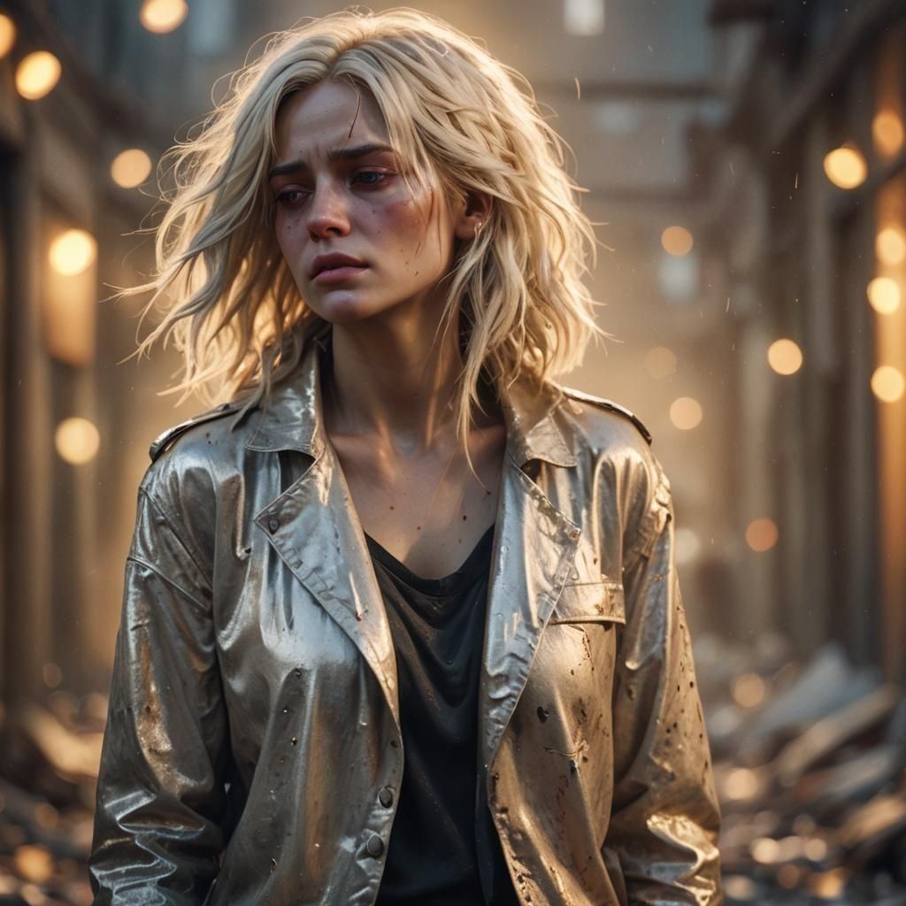 Sorrowful Movie Star in Cinematic Lighting