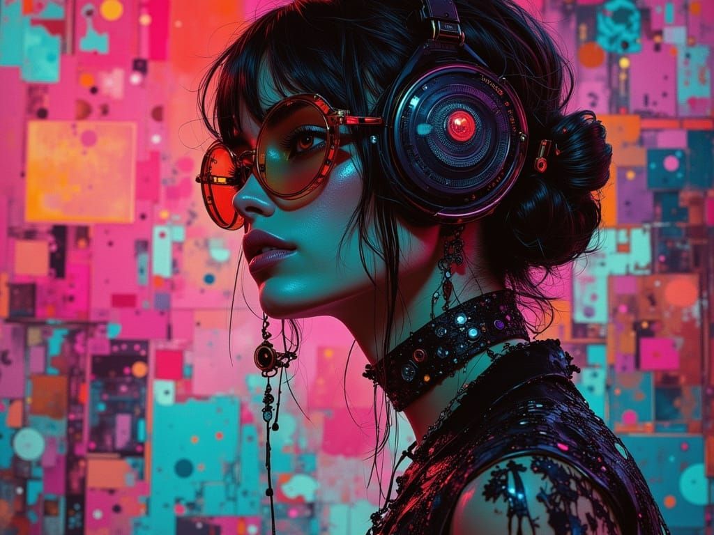 Badass Fortress Guardian in Neon Spotlight