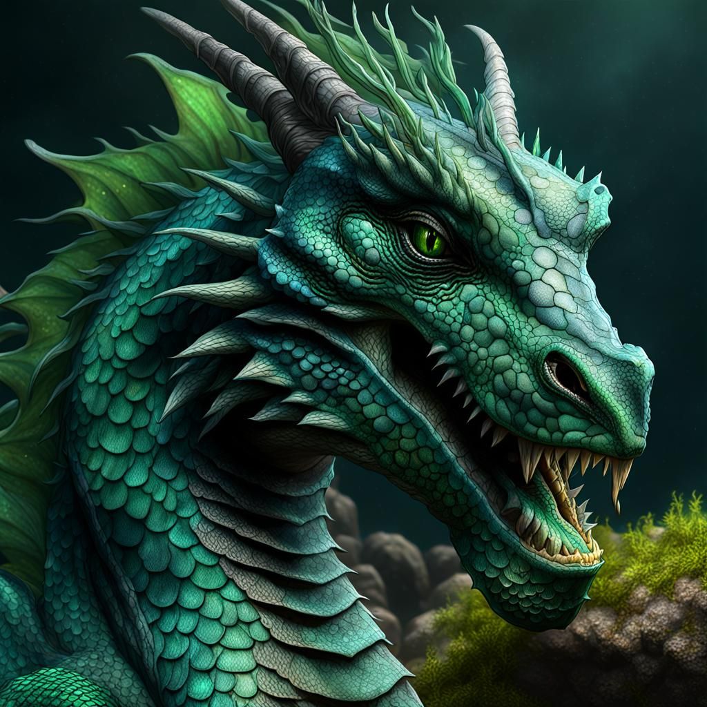Majestic Water Dragon Concept Art