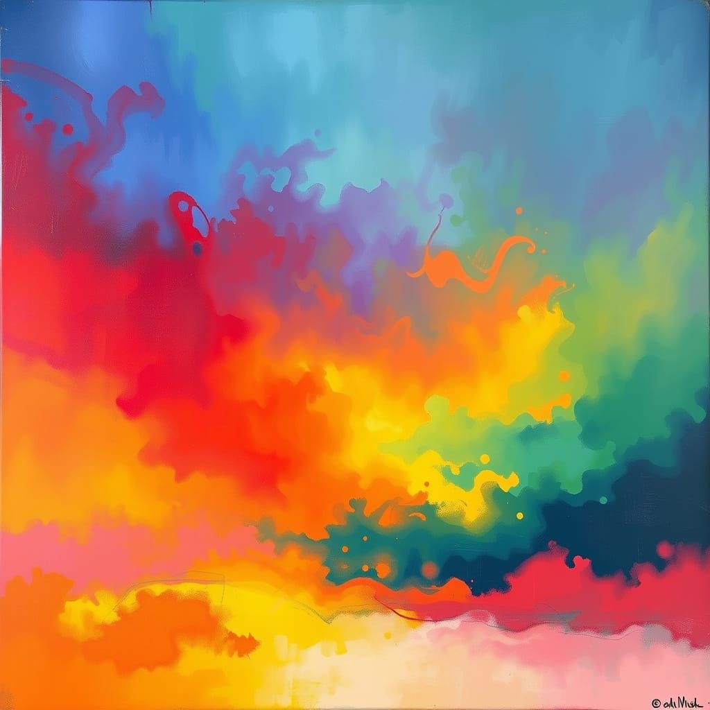 Vibrant Rainbow Hues Unfold Across the Sky