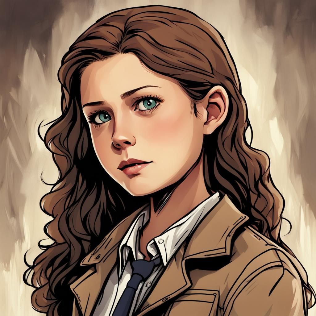 Winchester and Castiel's Daughter: A Digital Portrait