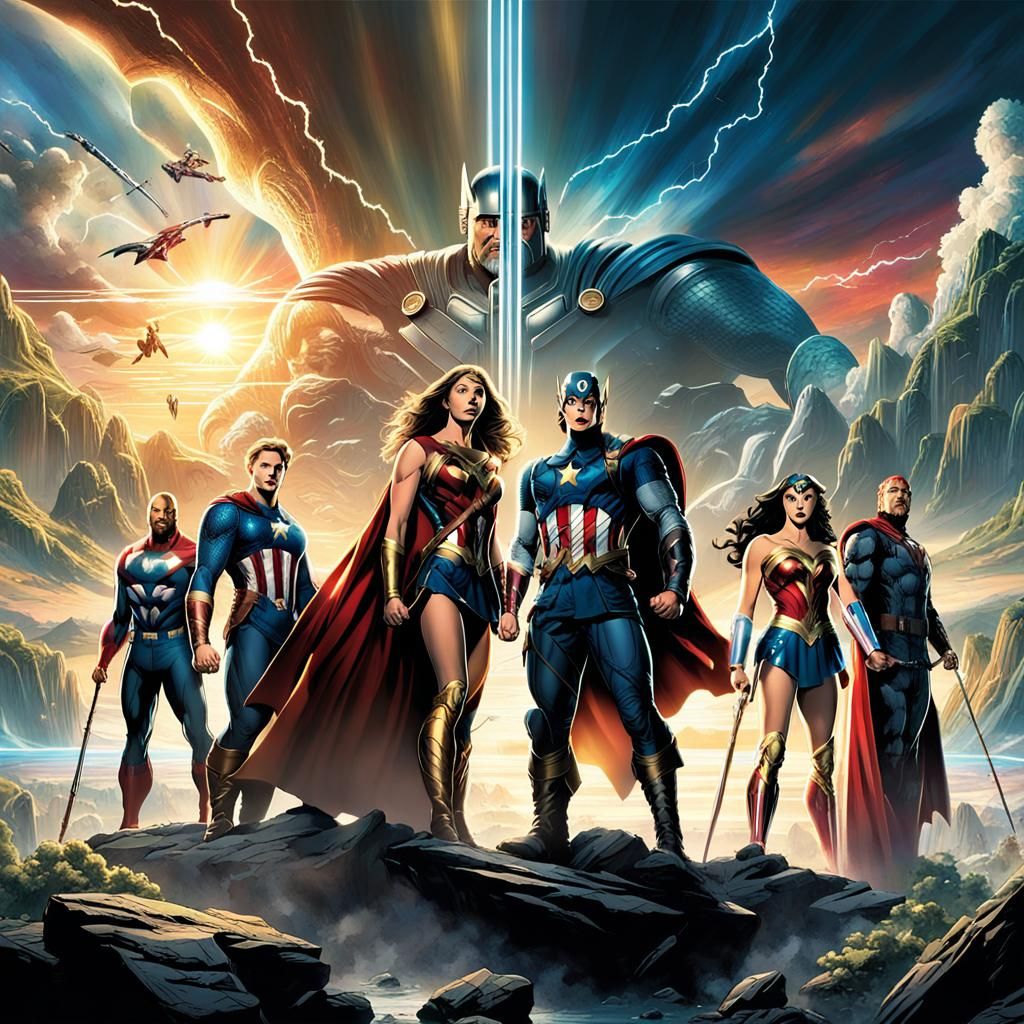 Marvel Heroes Overlook Paradise: Comic Book Art