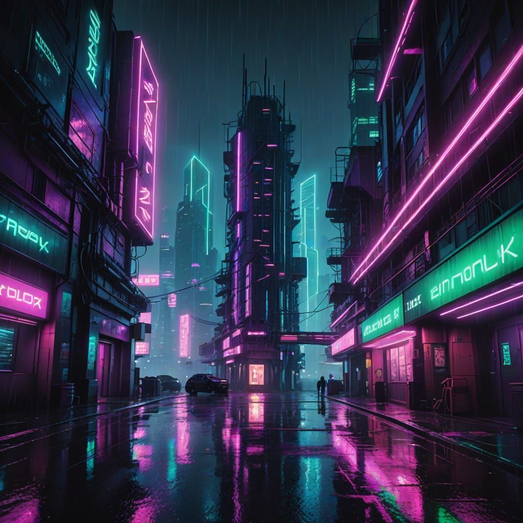 Cyberpunk Metropolis Awakens to Vril Energy