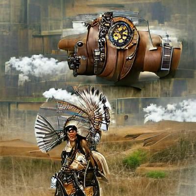 Steampunk Native American Portrait