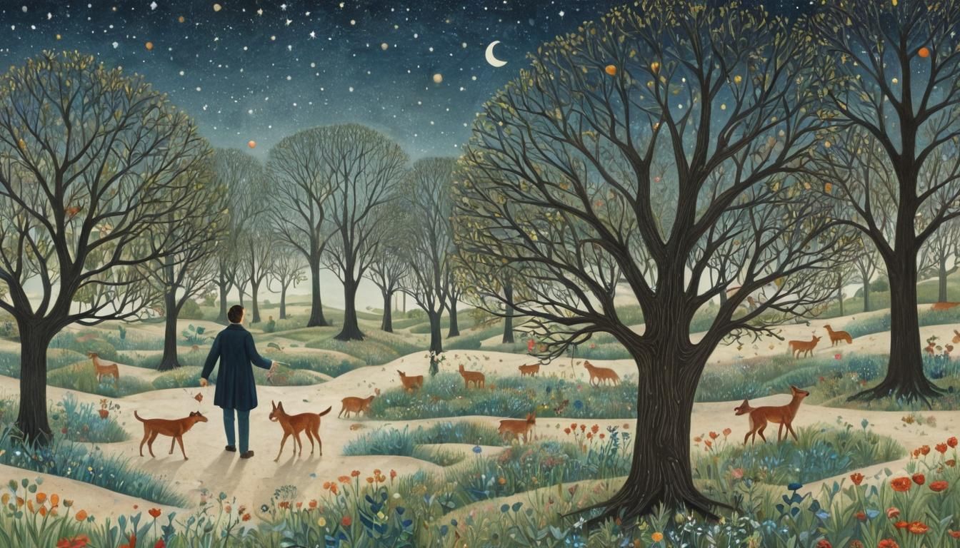 Whimsical Illustration: Desert to Forest Transformation