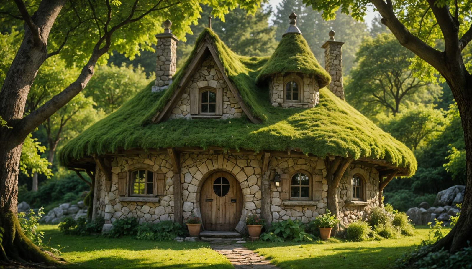 Rustic Forest Cottage in Warm Natural Light