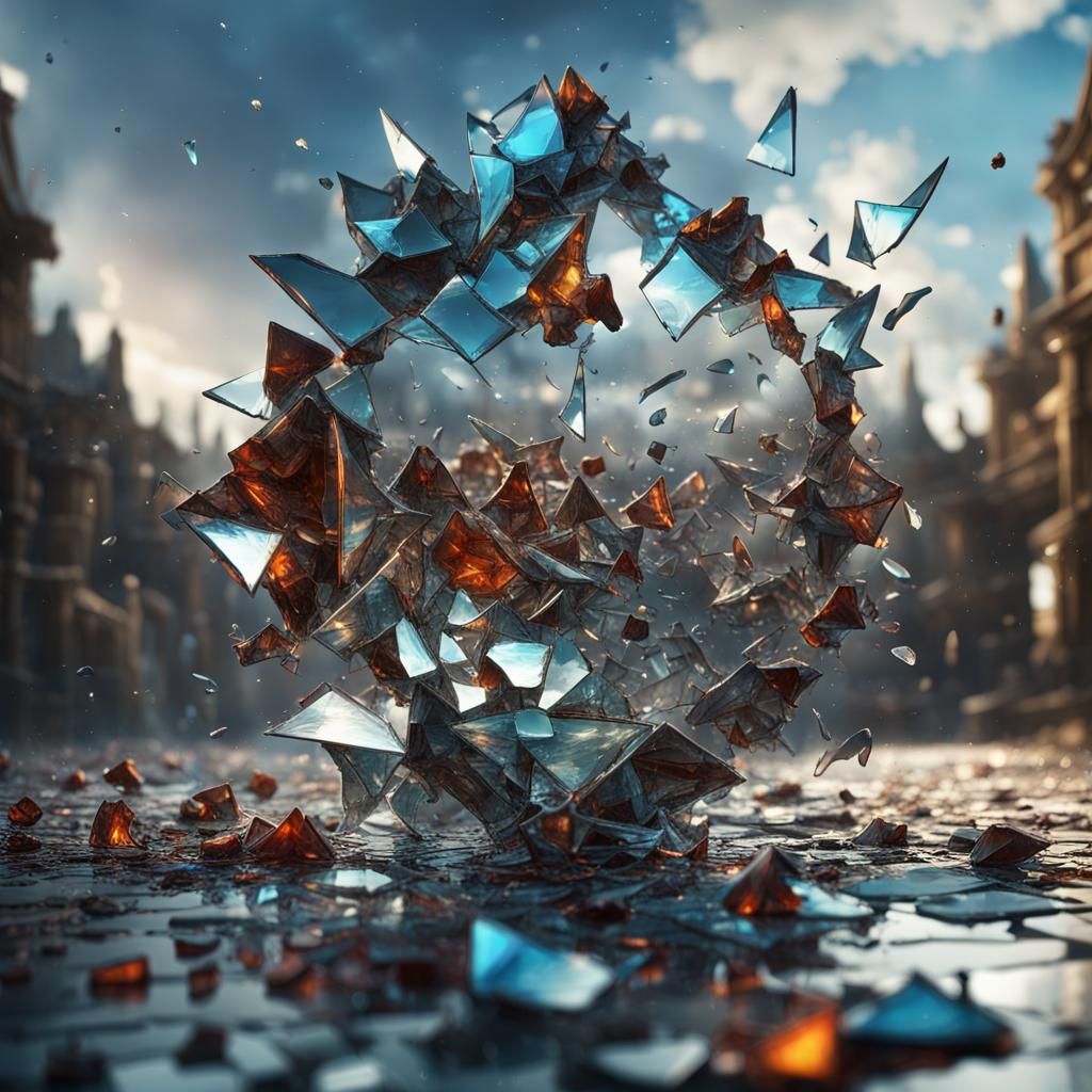 Shattered Glass Effect Applied to Photograph