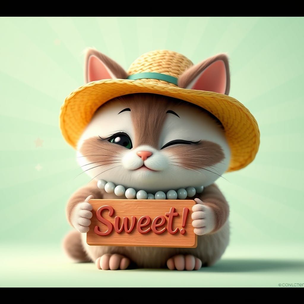 Chubby Kitty Boba Tea: Pixar-Inspired 3D Art