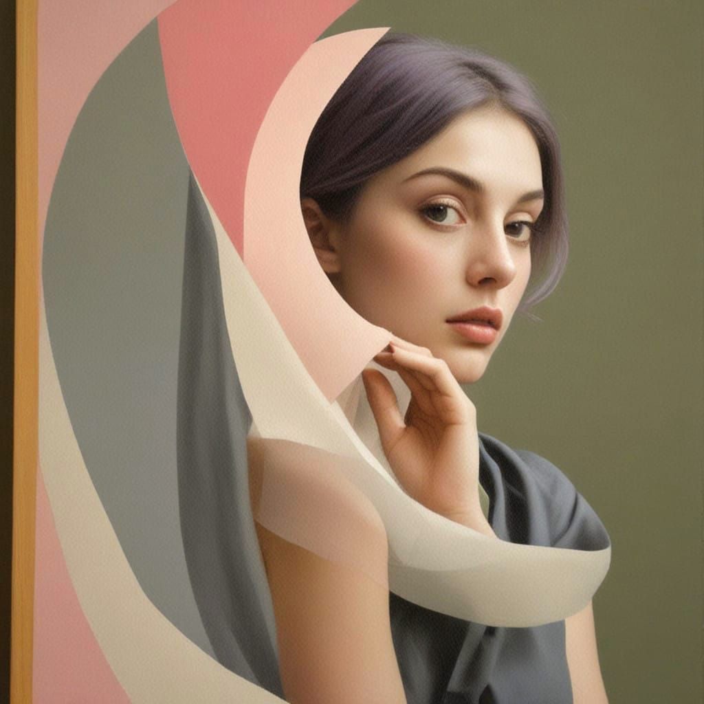 Emerging Contours in a Vibrant, Abstract Space