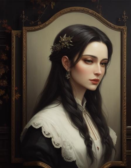 Matte Oil Portrait in the Style of Lana Frey