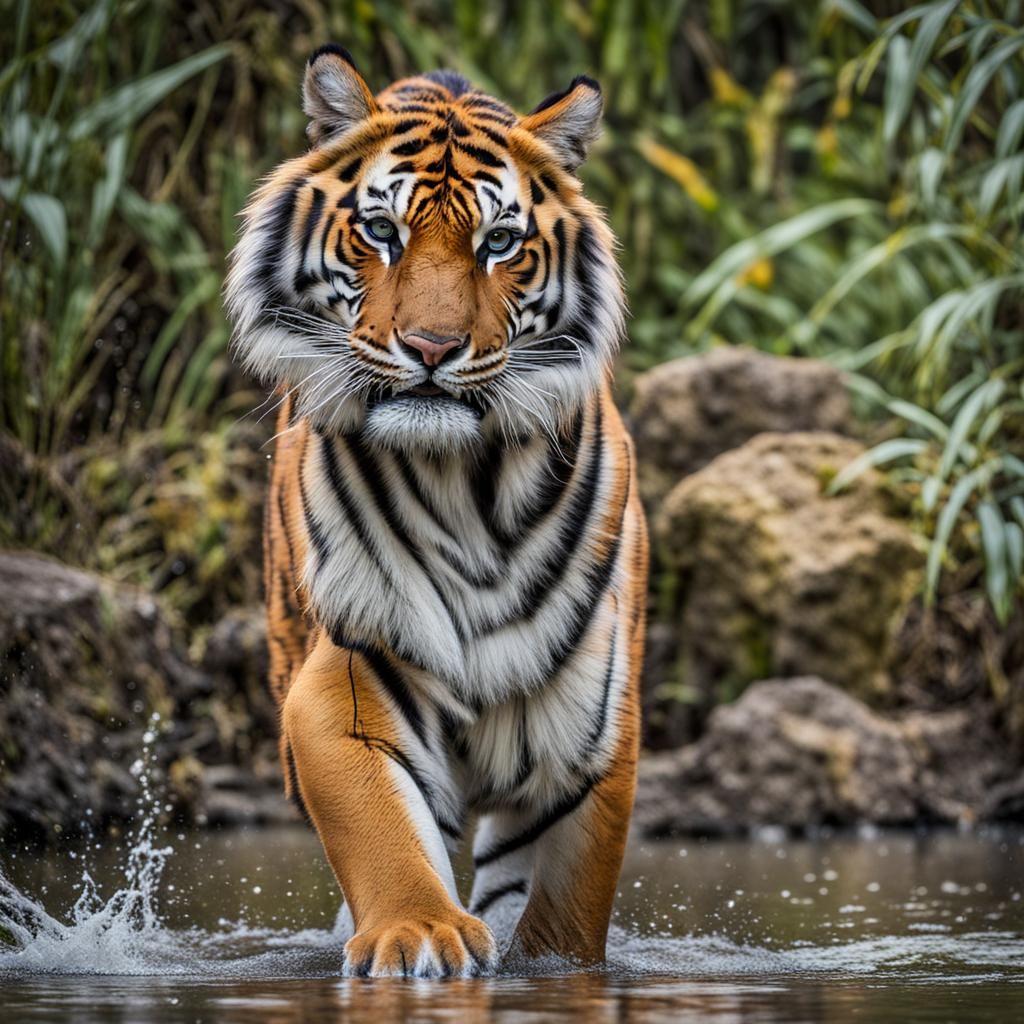 Tiger: Striking Orange and Black Apex Predator