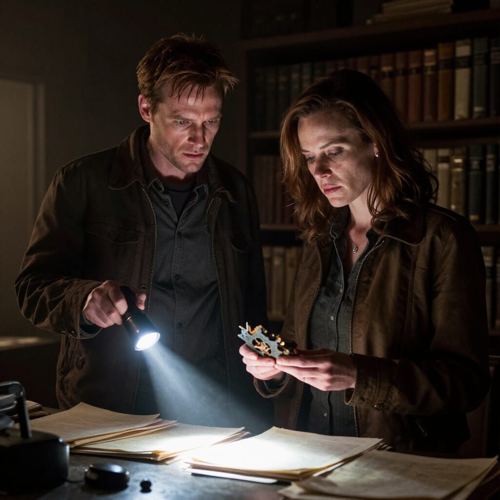 Mulder and Scully in Dusty Archive, X-Files Style