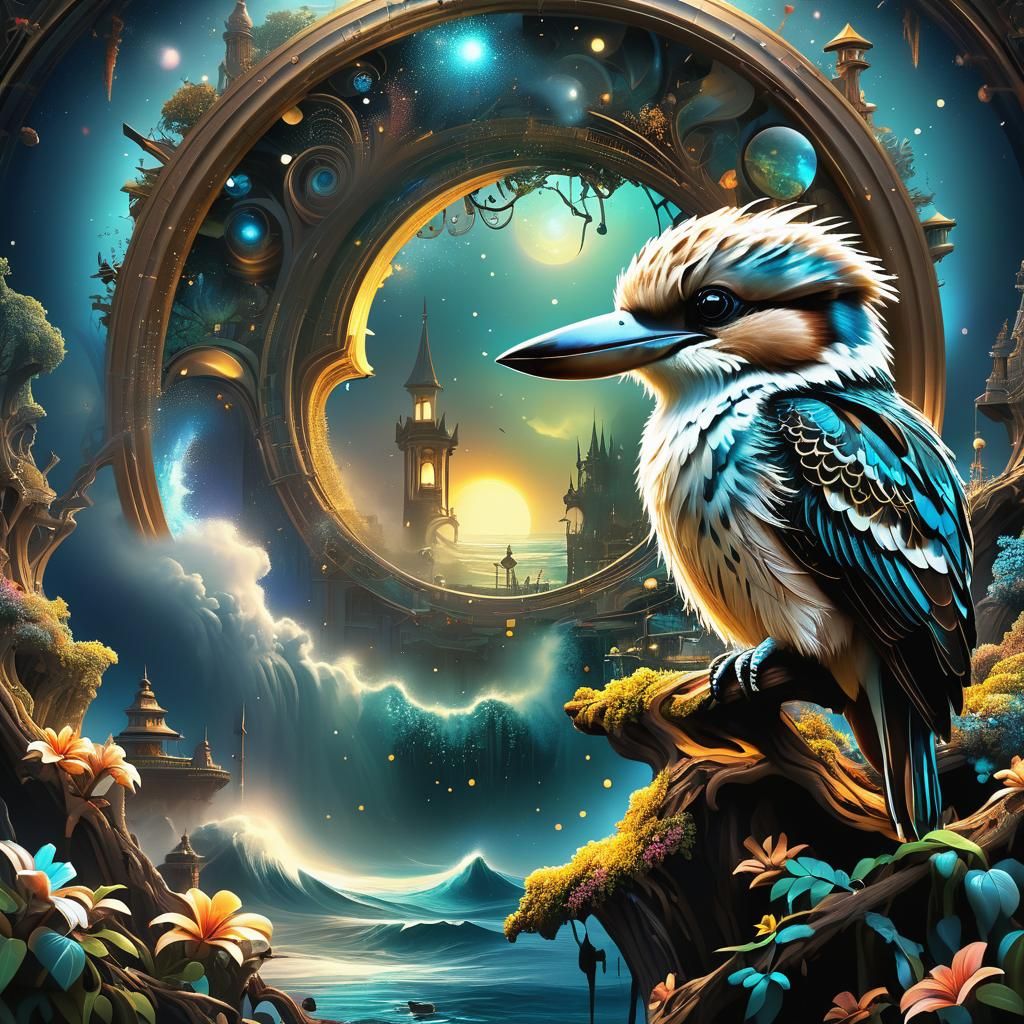 Kookaburra in Epic Cinematic Digital Painting