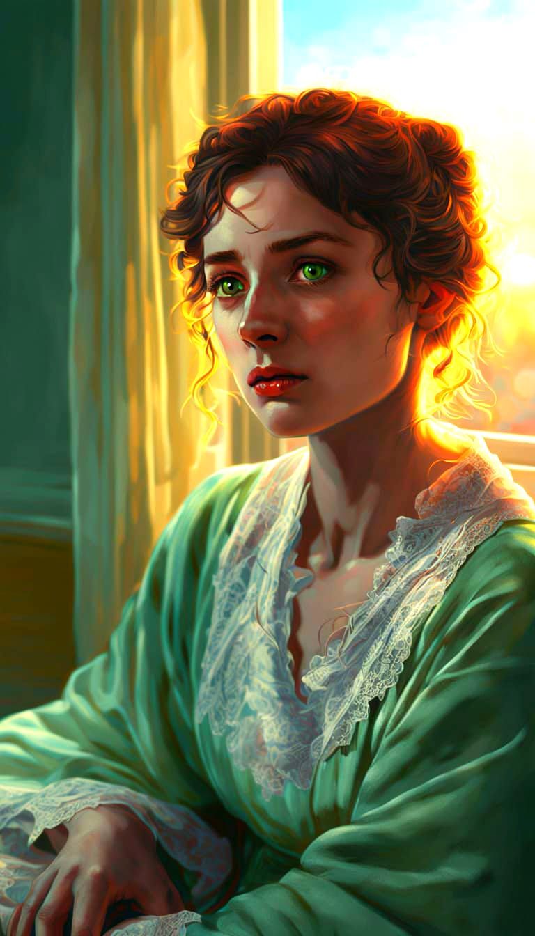 Melancholic Feline Beauty in Golden Evening Light