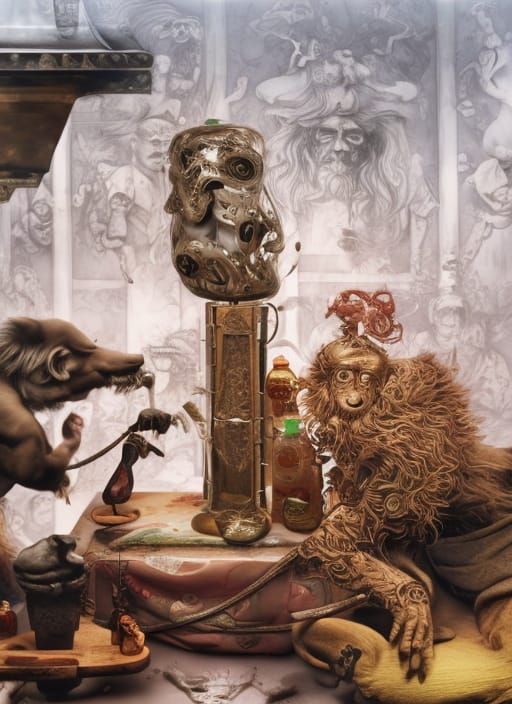 Drunken Monkey Kung-Fu: Surreal Dystopian Art