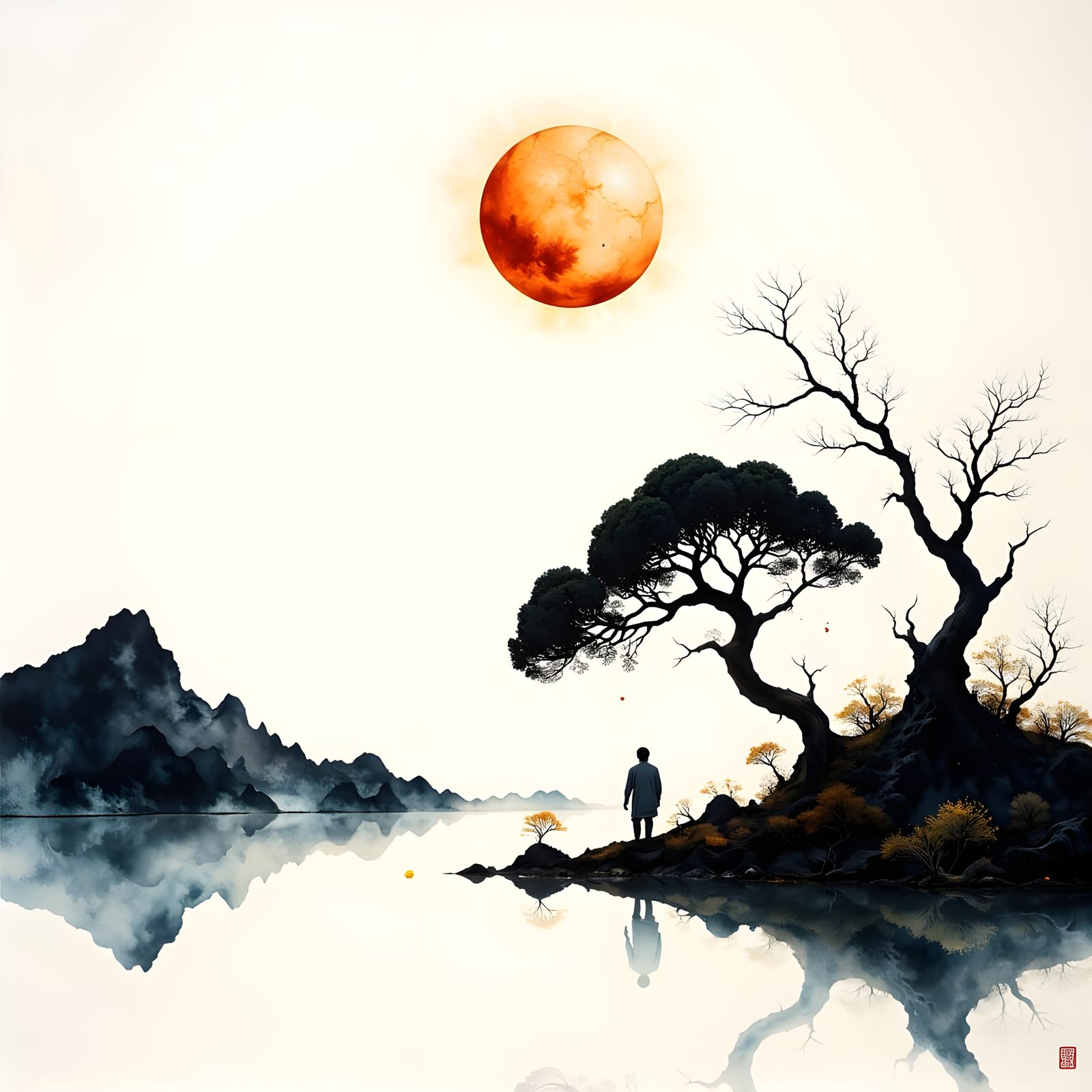 Ethereal Japanese Landscapes in Whimsical Brushstrokes