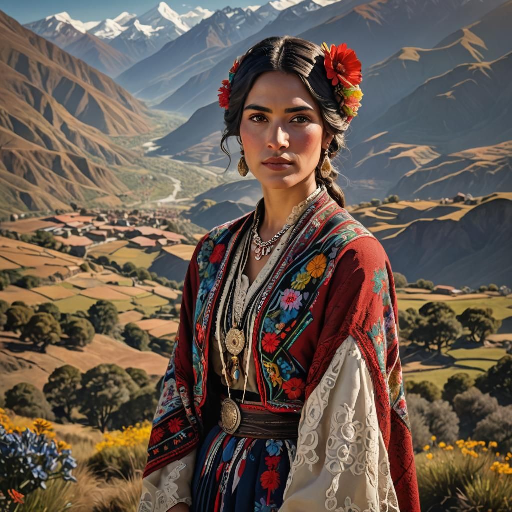 Chilean Portrait in Latin American Realism Style