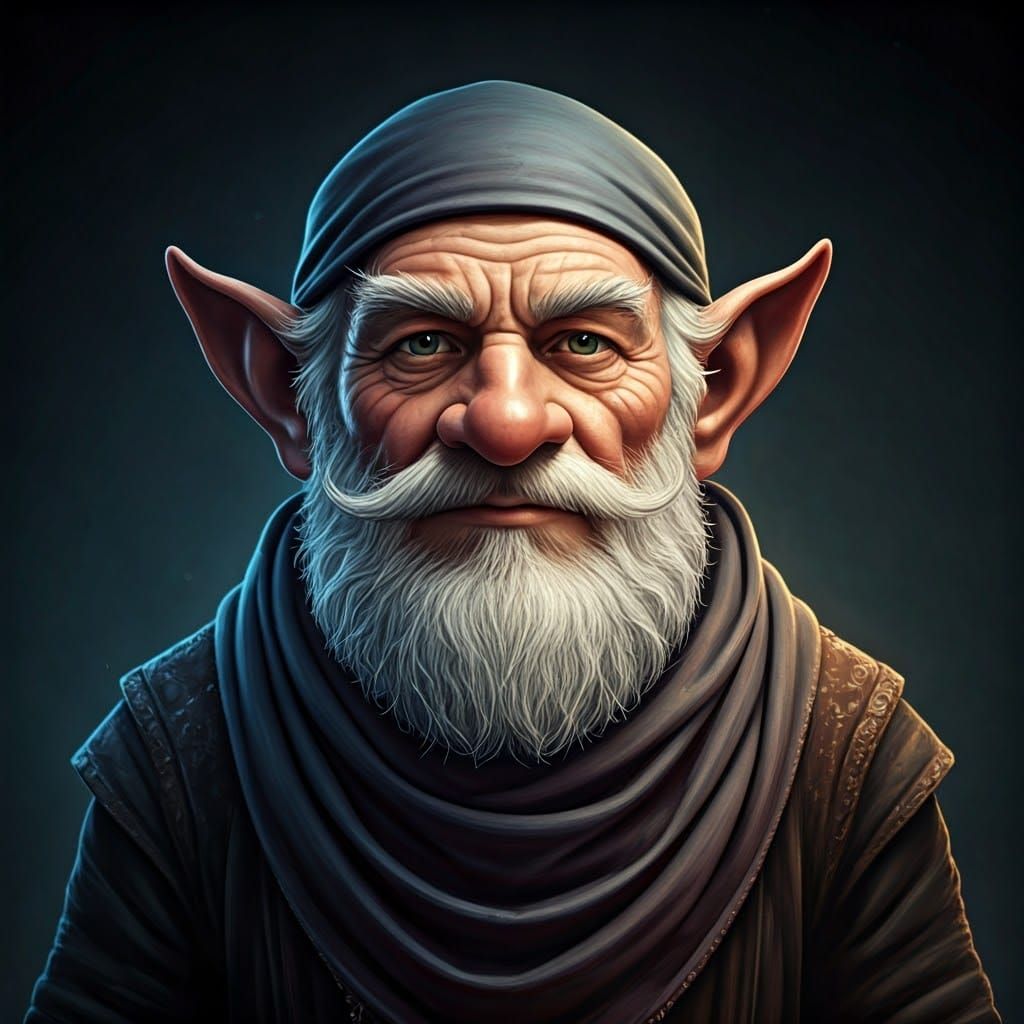 Gnome Sorcerer in Muted Elegance