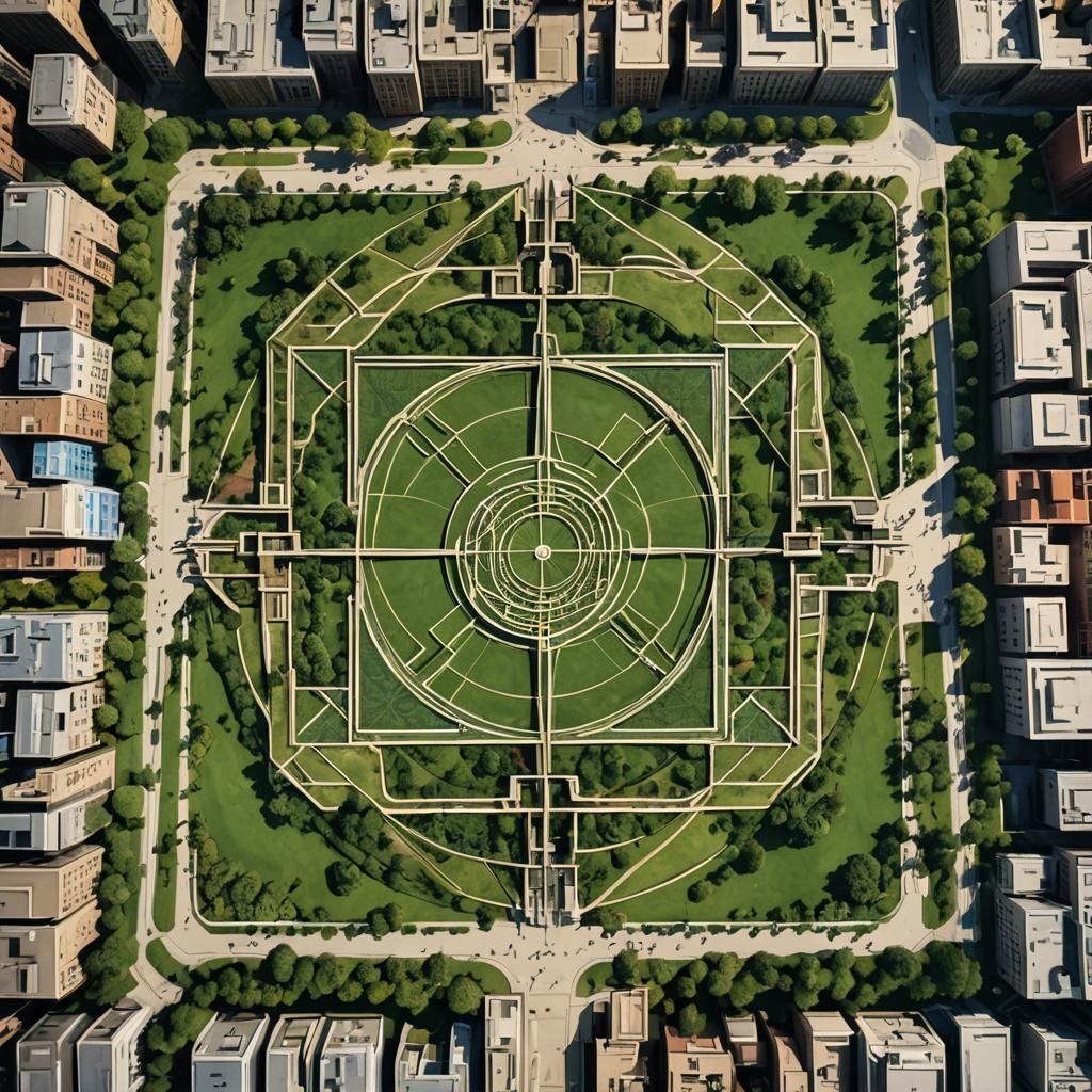 City Park Inspired by Carmina Burana in Pop Art