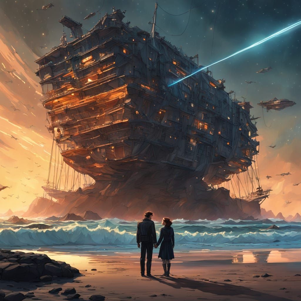 Ethereal Moonlit Love Amidst Astra Lumina's Cosmic Dance