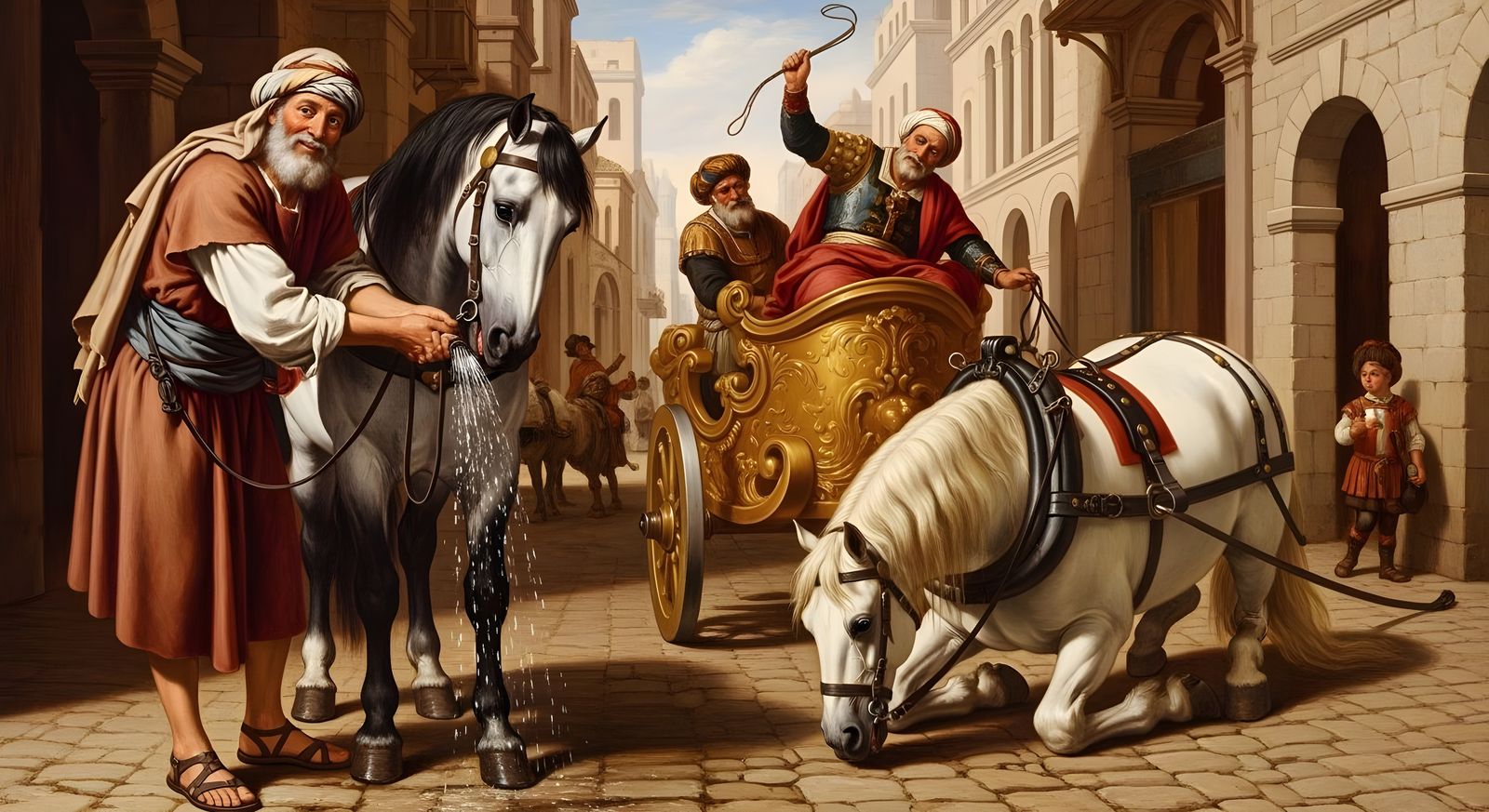 Compassionate Care: A Biblical Scene in Baroque Style