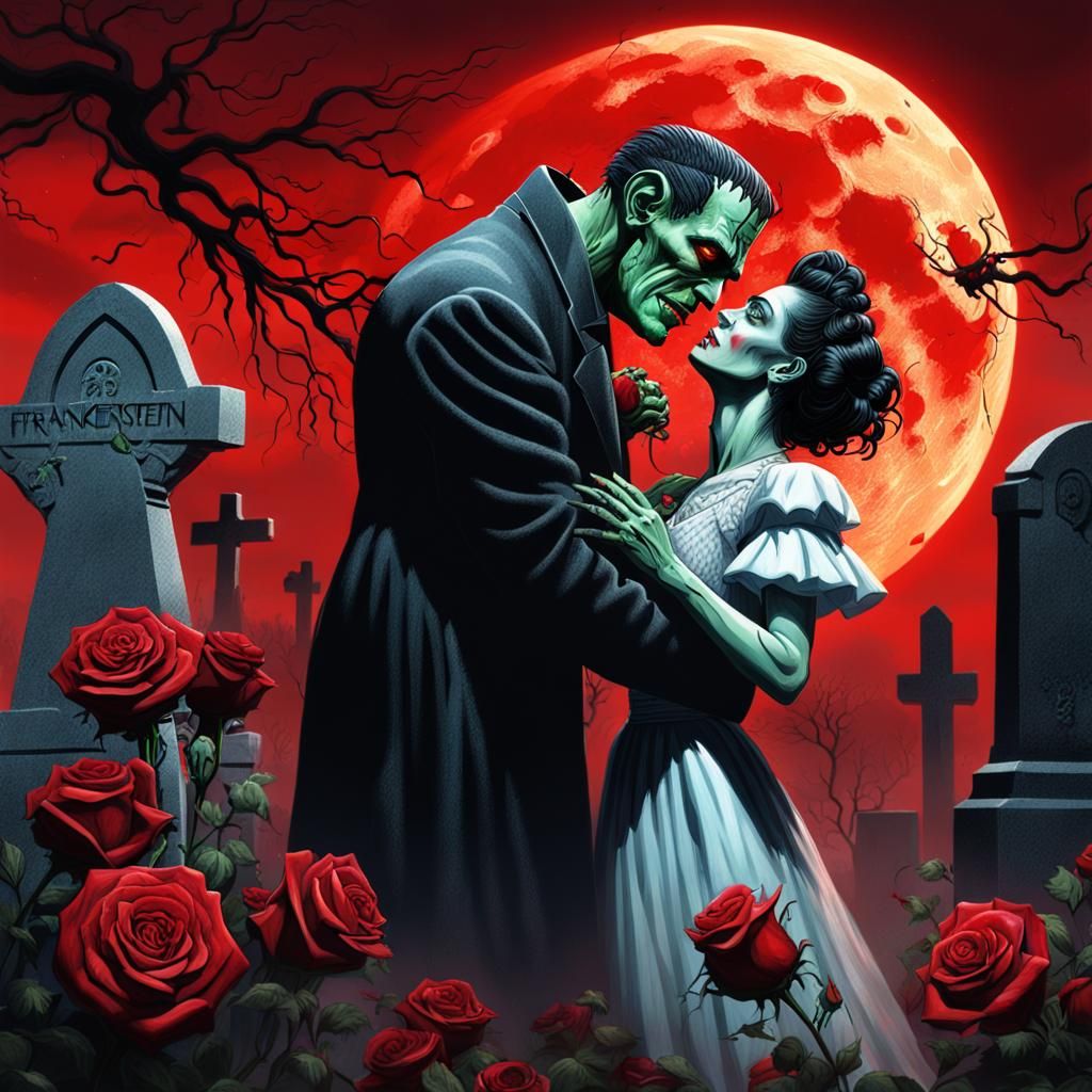 Frankenstein and Bride: Graveyard Roses