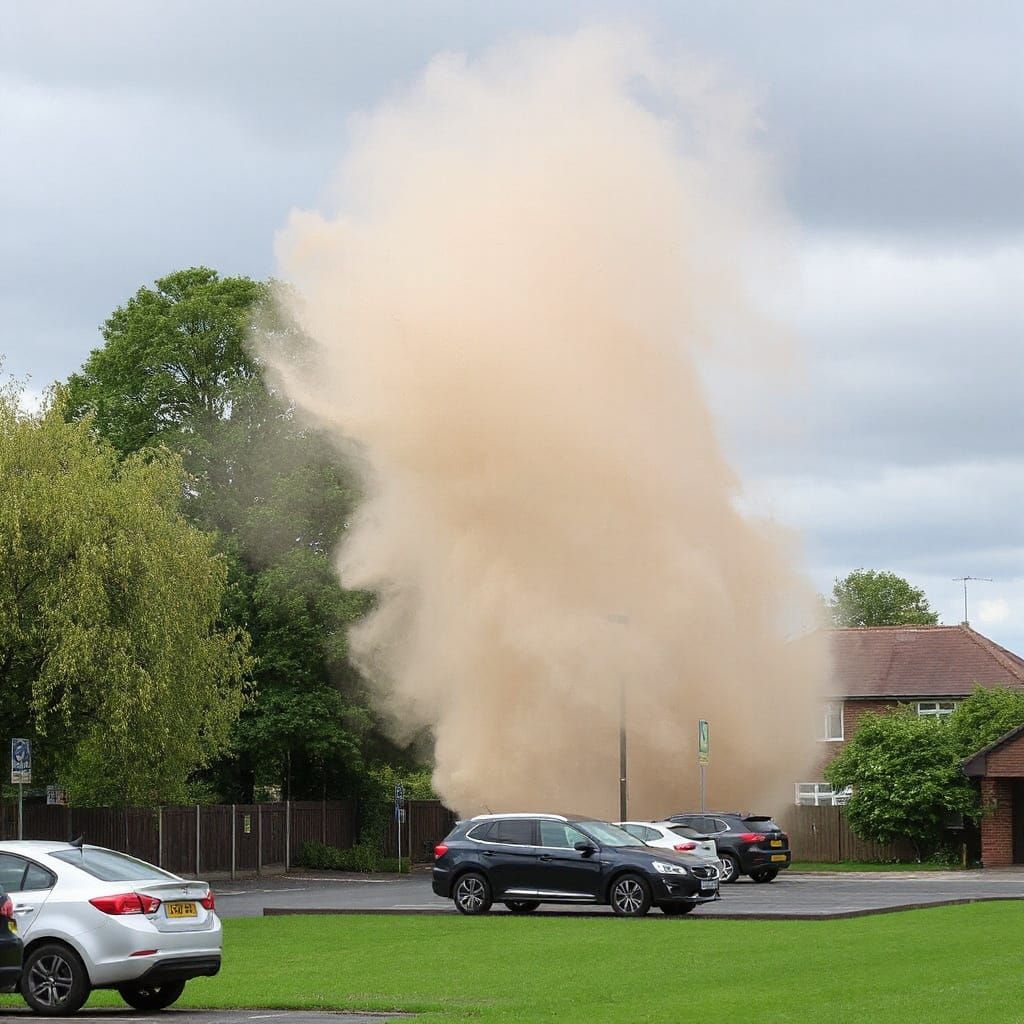 A spiral of hot air, known as a "dust devil", has been spotted swirling round a car park in Lincolnshire.

The phenomeno...