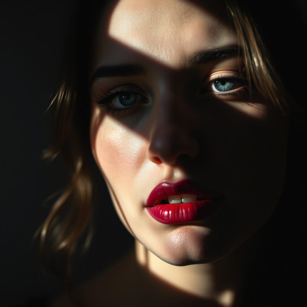 Woman's Face Radiant with Celestial Light, in Jasper Johns S...