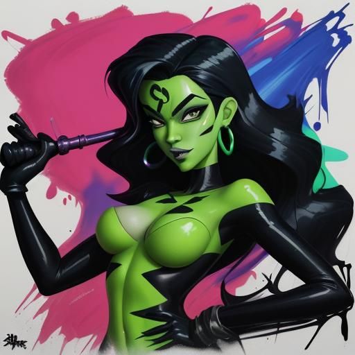 Shego Graffiti Art: Splash Art Style