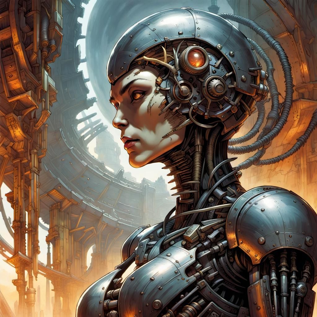 Mechanical Guardian Inspired by Classic Illustration