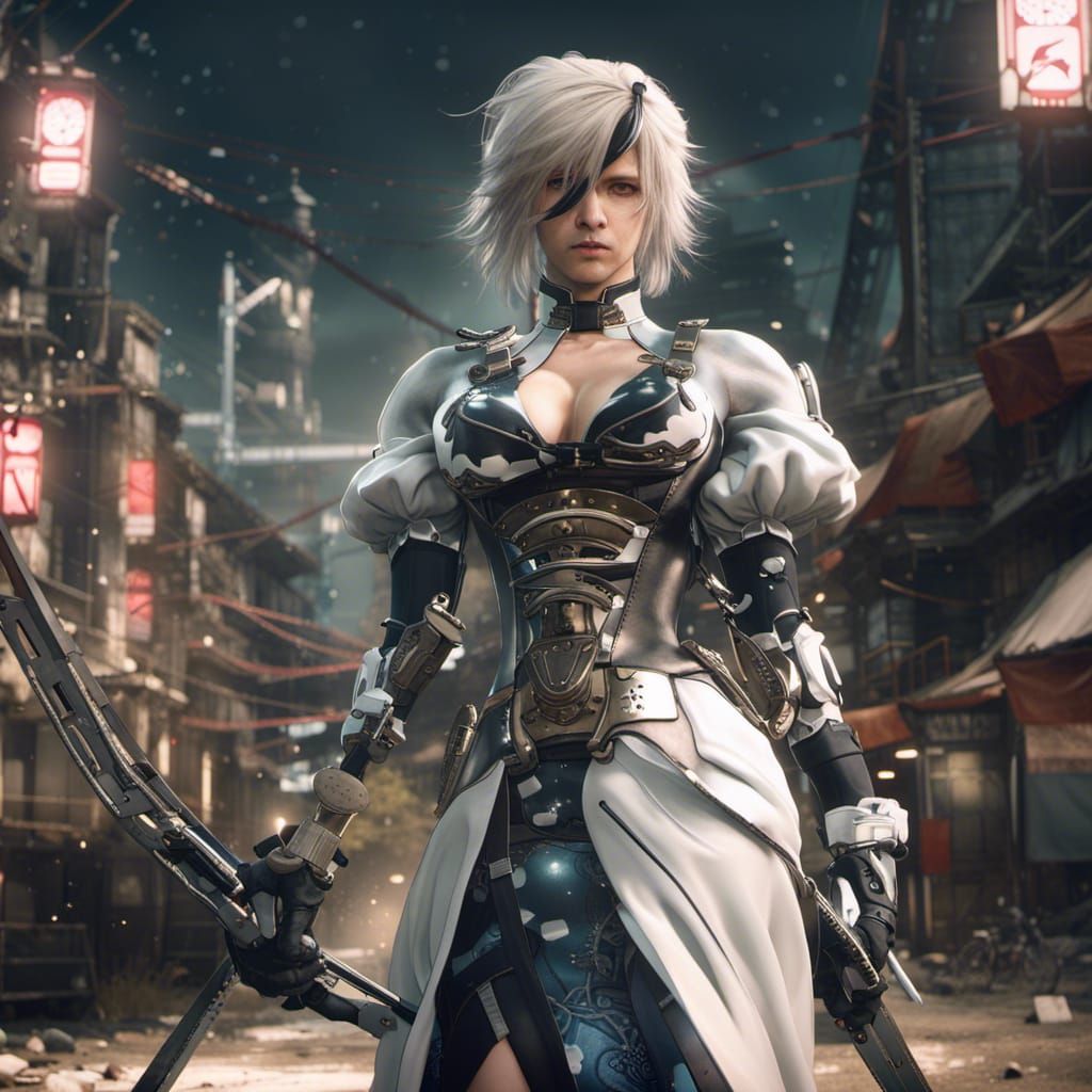 Raiden in Maid Dress: Metal Gear Rising Art