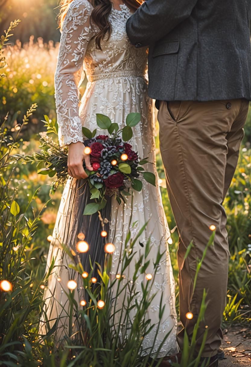 Beautiful Couple in Field: Professional Photography