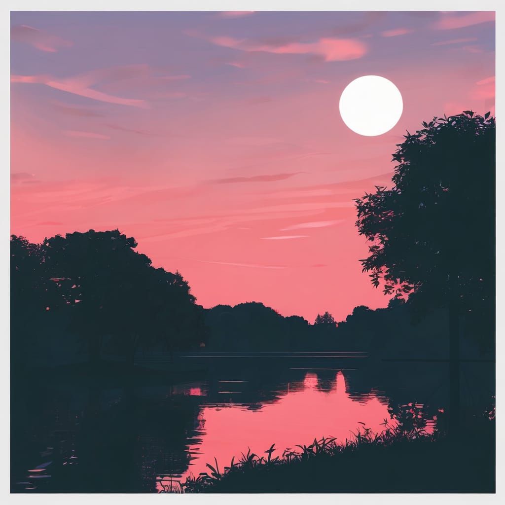 Peachy Smile with Ice Cream in Tonalist Style