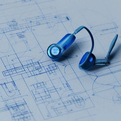 Spy Earpiece Blueprint Technical Drawing in 8K