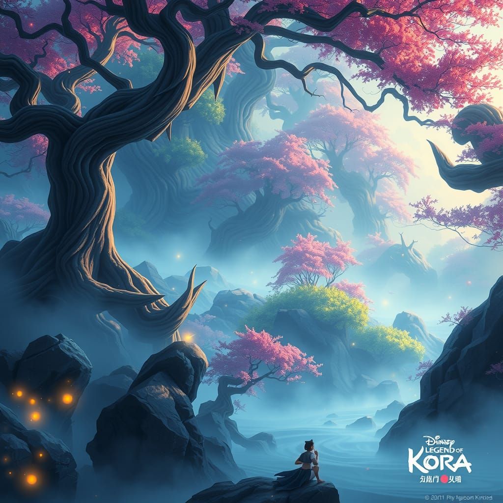 Legend of Korra Spirit World in Ethereal Style