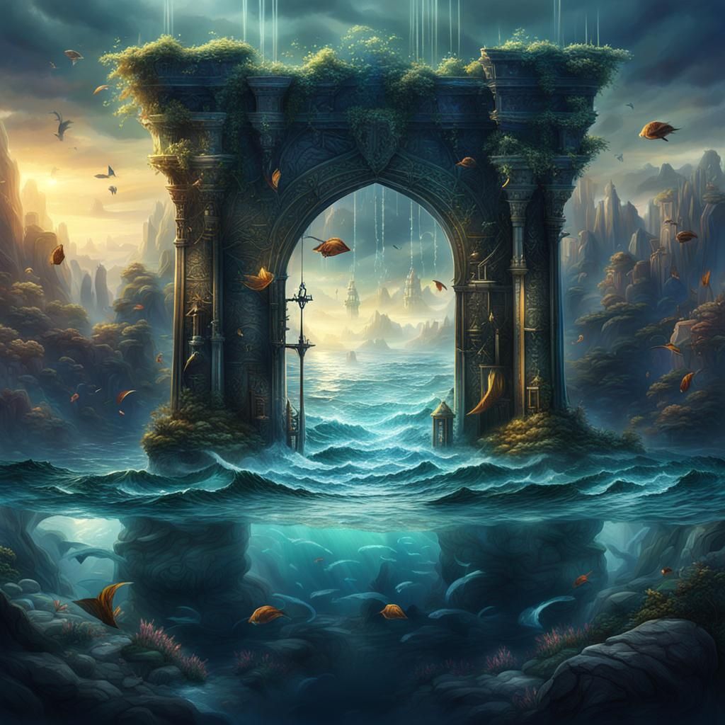 Dreamlike Mind as Water: Detailed Matte Painting