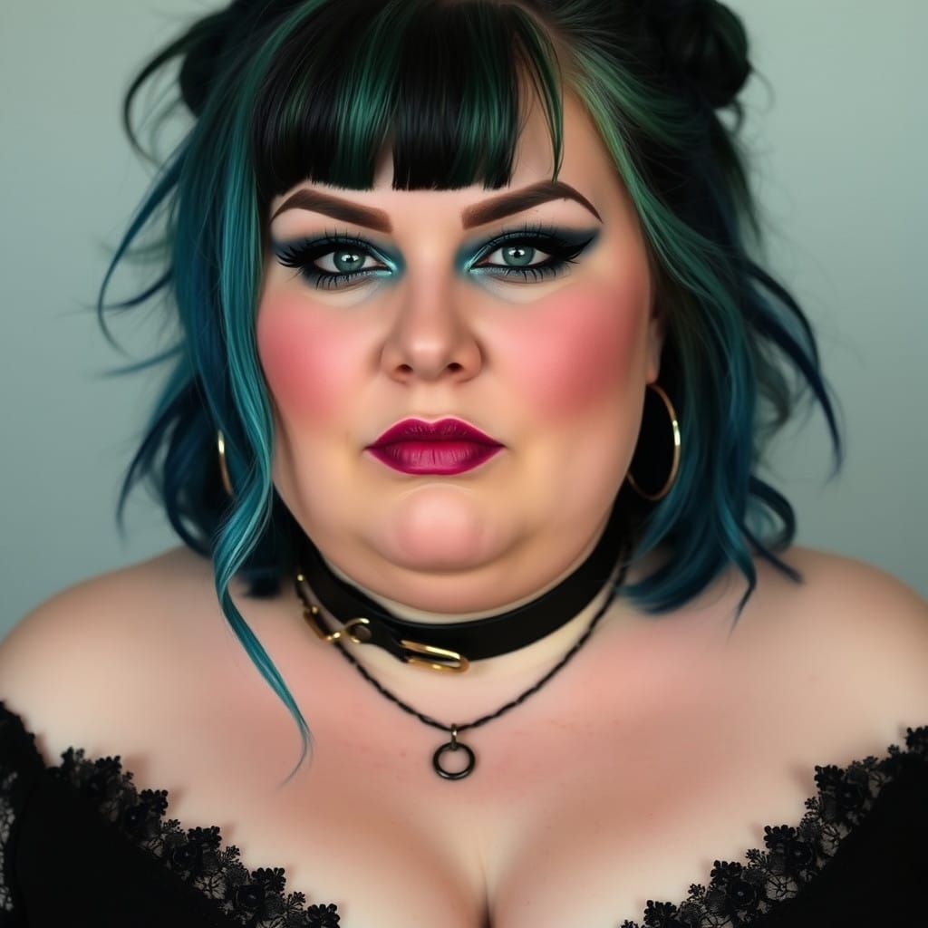 Gothic Beauty in Leather: A Pale, Curvy Scandinavian Goddess