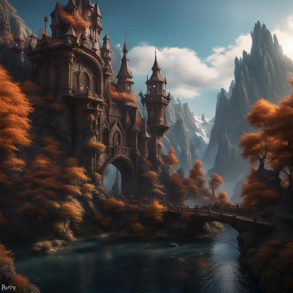 Fantastical Matte Painting with Deep Color