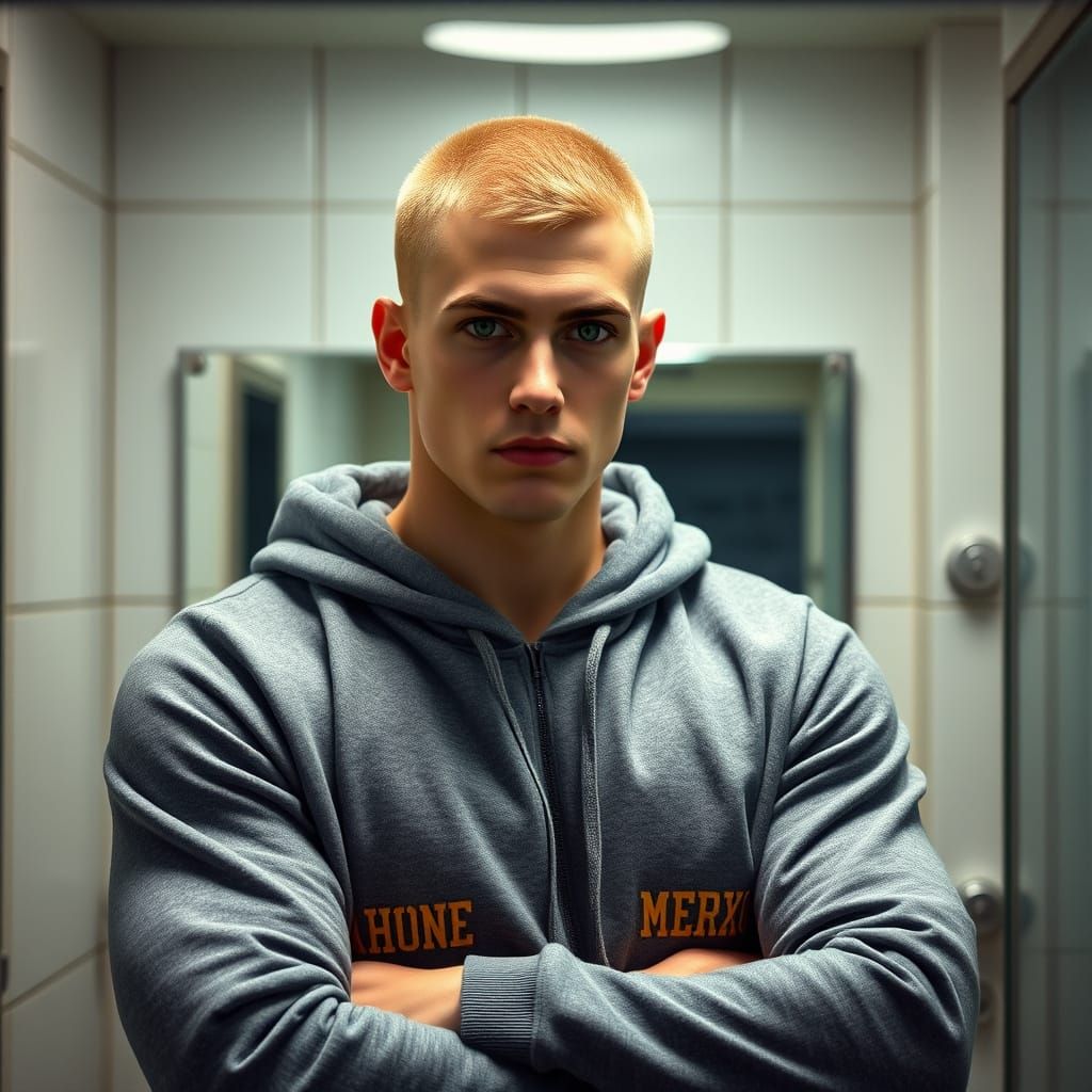 Dramatic Portrait of a British Chav Man