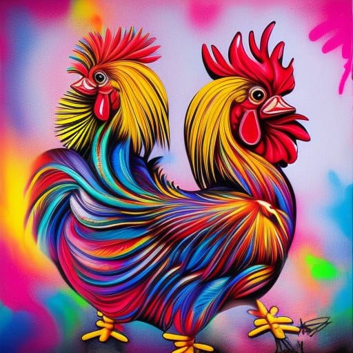 Siamese Twins Roosters