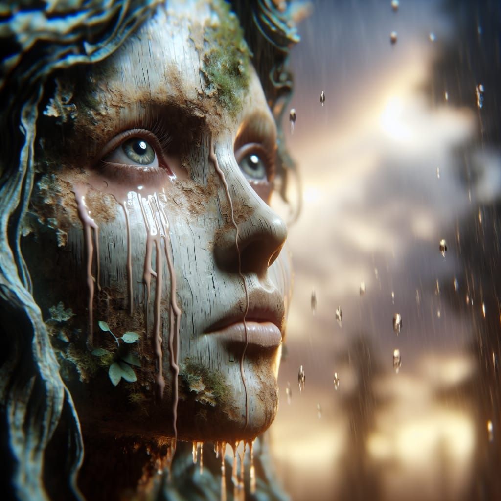 Mother Nature Yearning for Peace in Mystical Setting