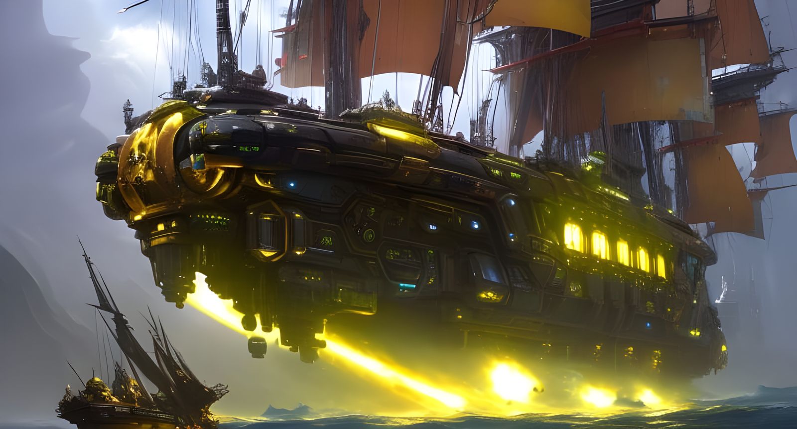 Cyberpunk Flying Dutchman